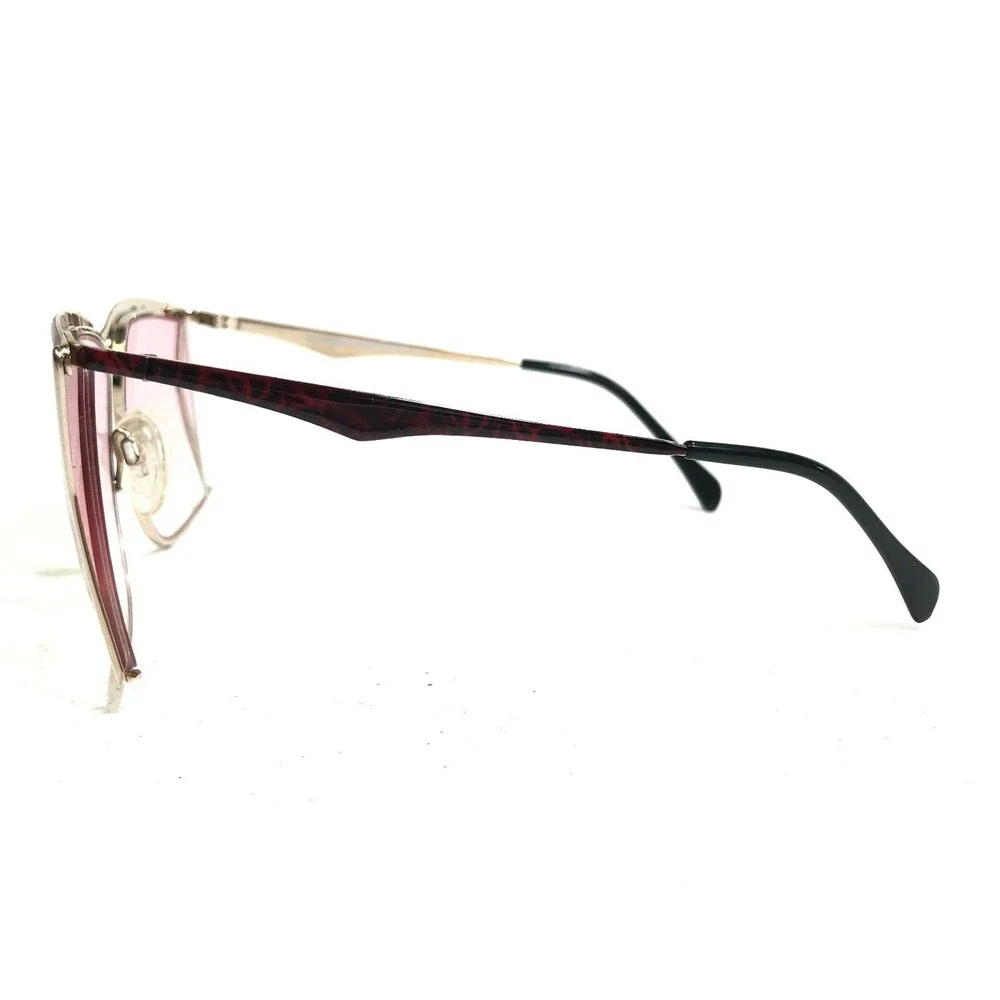 Vintage Renato Balestra Sunglasses RB516/958 Gold Red Frames with Pink Lenses